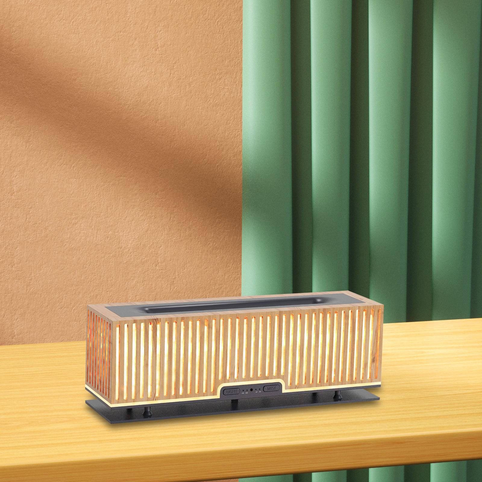 Flame Humidifier with Flame Lamp 200ml Home Noiseless Essential Oil Diffuser Brown