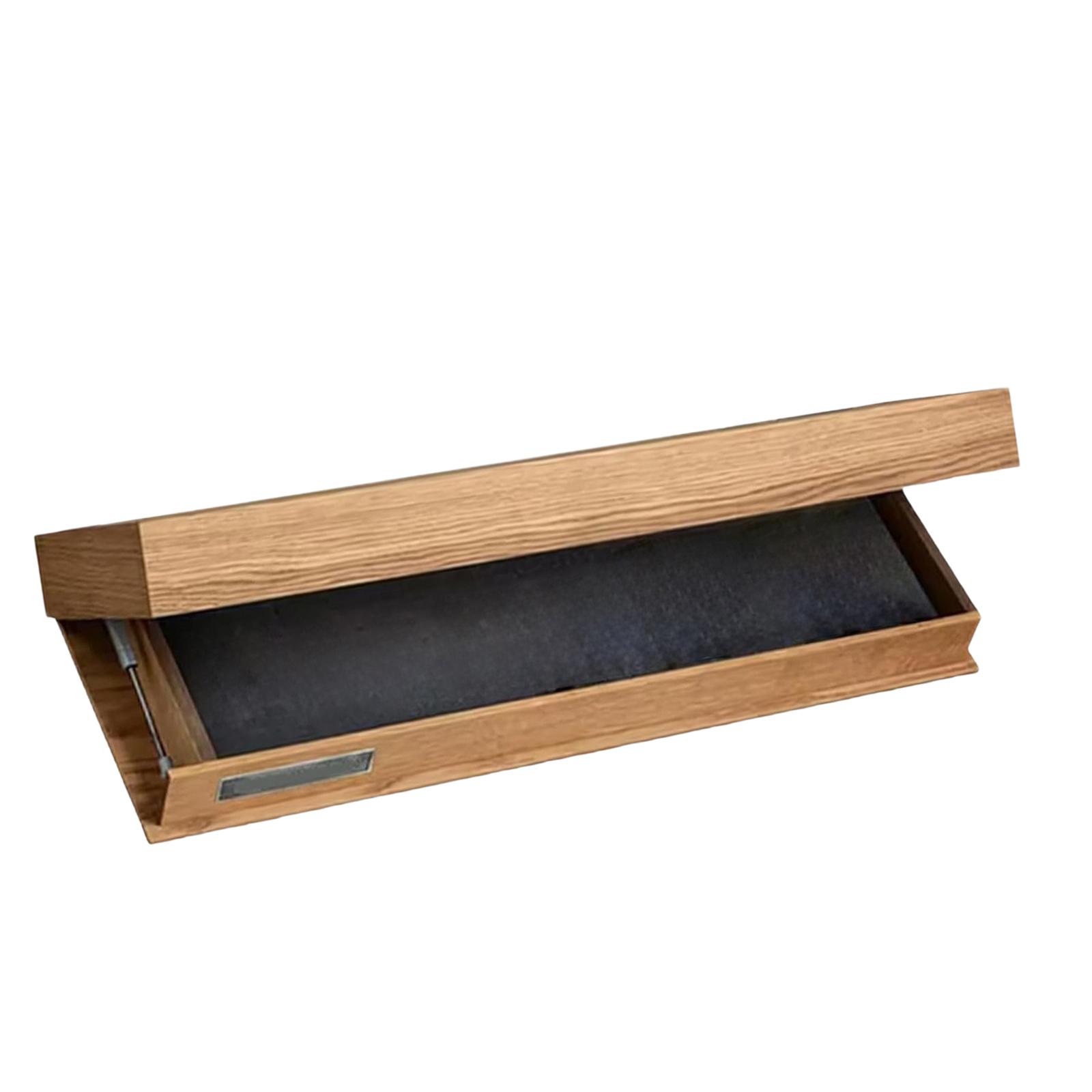 Wall Floating Shelf With Compartment Brown