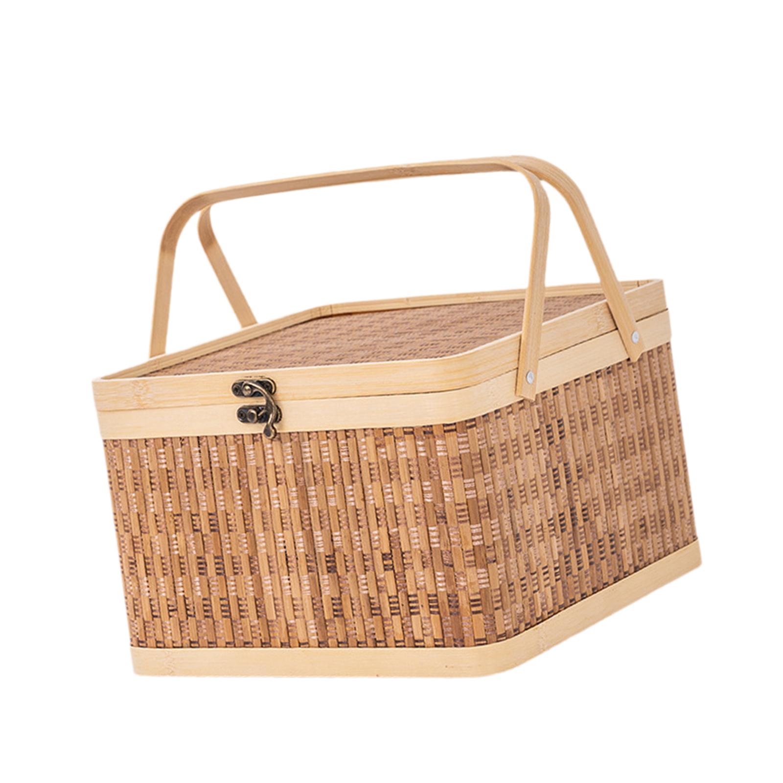 Bamboo Egg Storage Basket Square