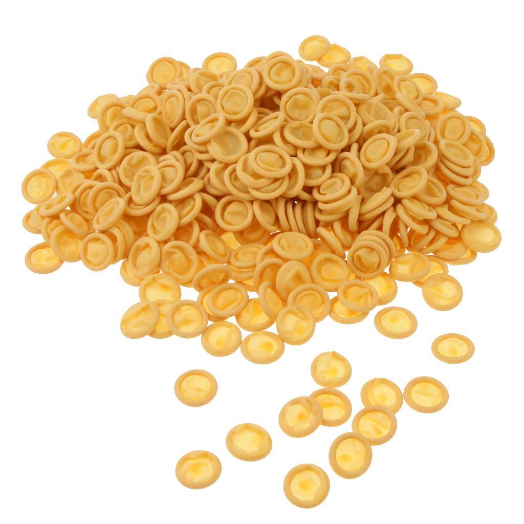 450Pcs 300g/bag Finger Latex Glove Cots Yellow Anti-Static Disposable