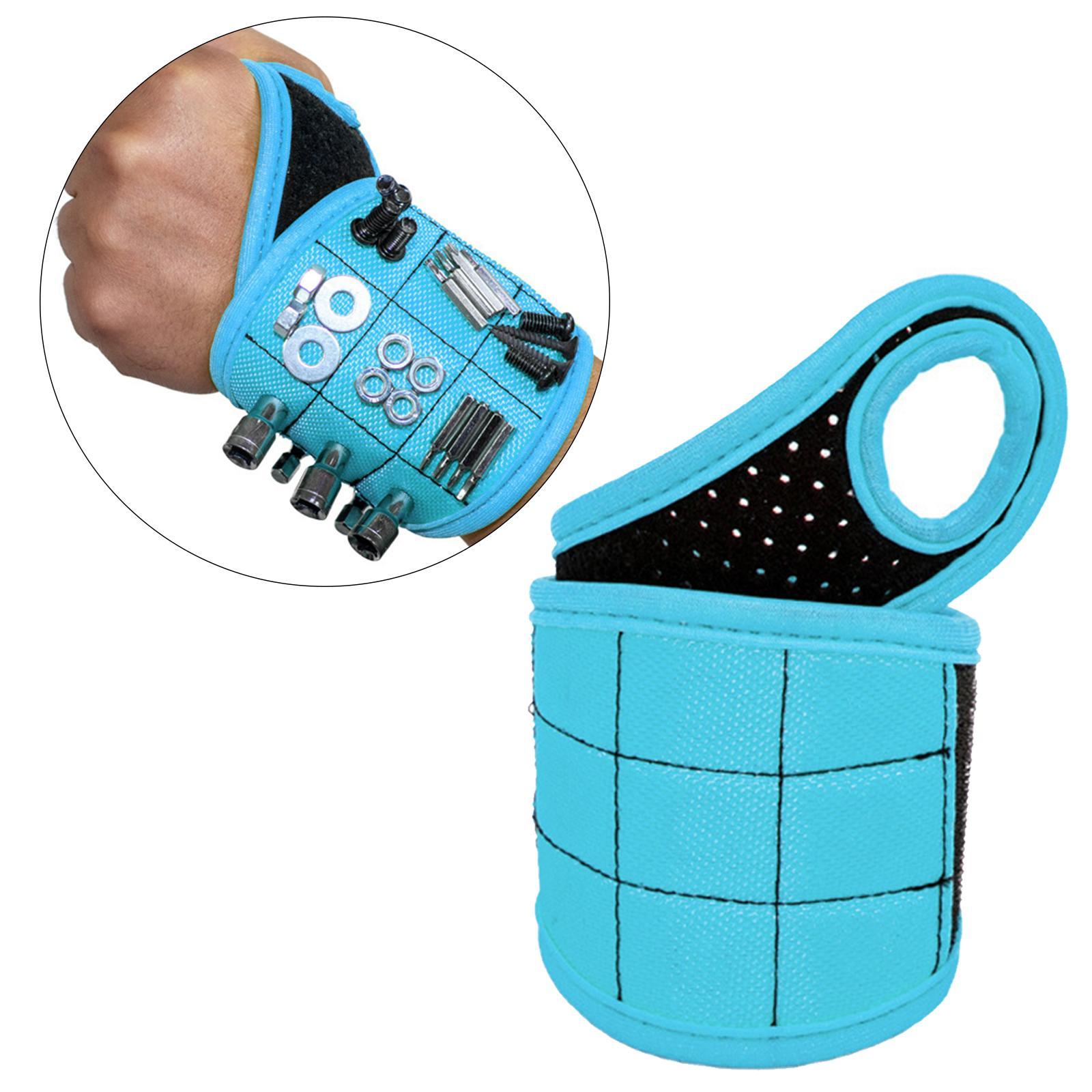 Magnetic Wristband Strong Magnets For Holding Screw Nail Bit DIY Blue