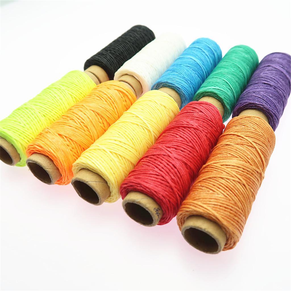 10 Pcs 150D 50m Mix Color Cotton Wax Thread Leather sewing Repairing