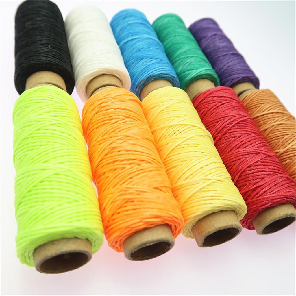 10 Pcs 150D 50m Mix Color Cotton Wax Thread Leather sewing Repairing ...