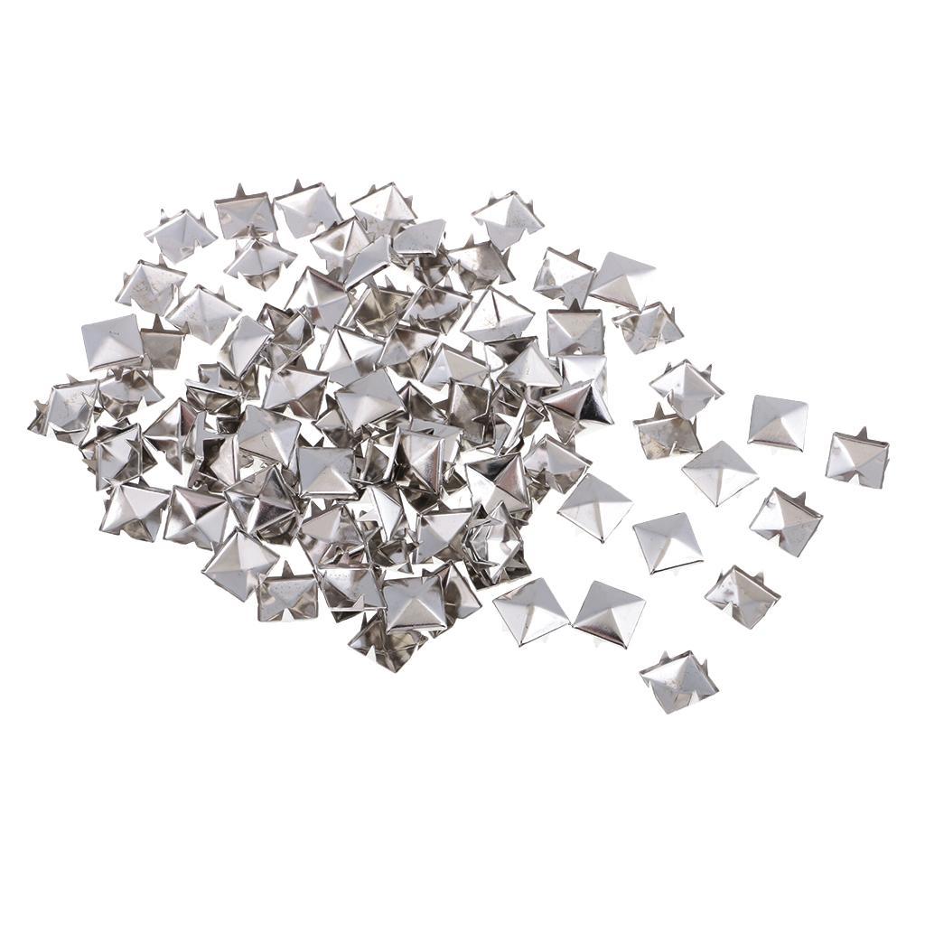 100 Stücke 8mm Metall Pyramide Platz Nieten Spike Spot für Tasche Gürtel 100 Stücke 8mm Metall Pyramide Platz Nieten Spike Spot für Tasche Gürtel
