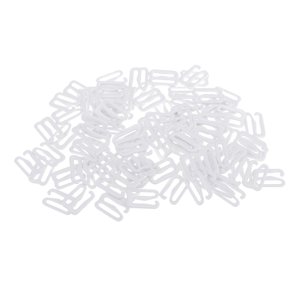 100Pcs Metal Bra Strap Adjuster Slider Hook 9 Lingerie Sewing Crafts 12mm