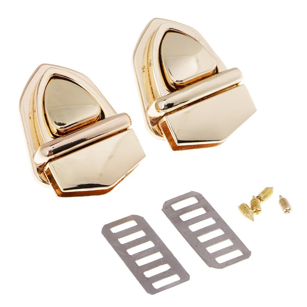 Bag Closure Catch Tuck Lock Clasp Fasteners for LeatherCraft Gold Triangle