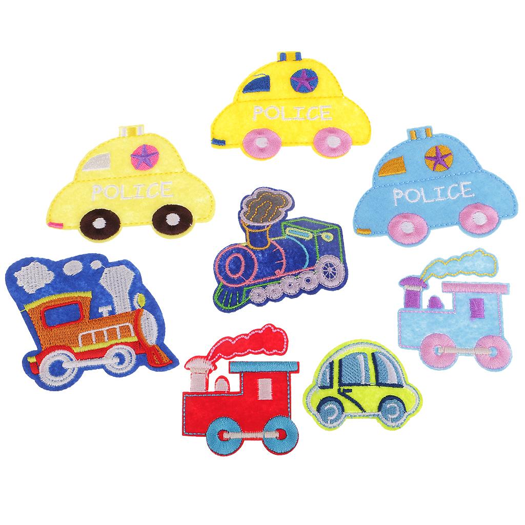 16pcs/set Mini Cars Embroidered Patches Sewing Appliques Iron Sew on Clothes