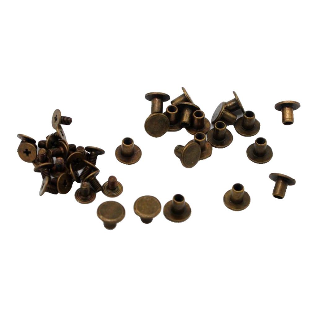 6mm Binding Screws Posts Chicago screws Interscrew Scrapbooking Green Bronze