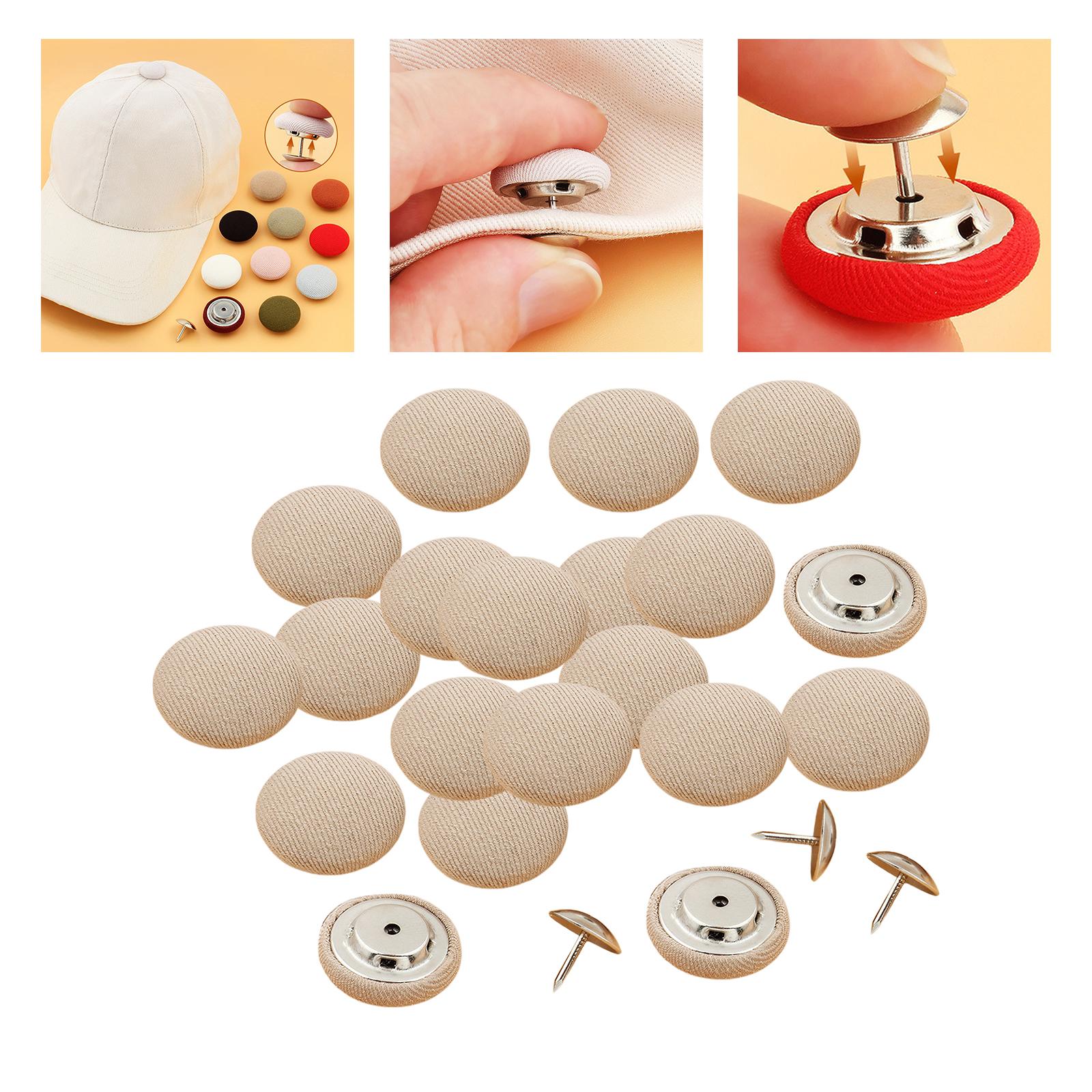 20 Pieces Sewing Buttons Sewing Accessories for Jacke Jeans Khaki