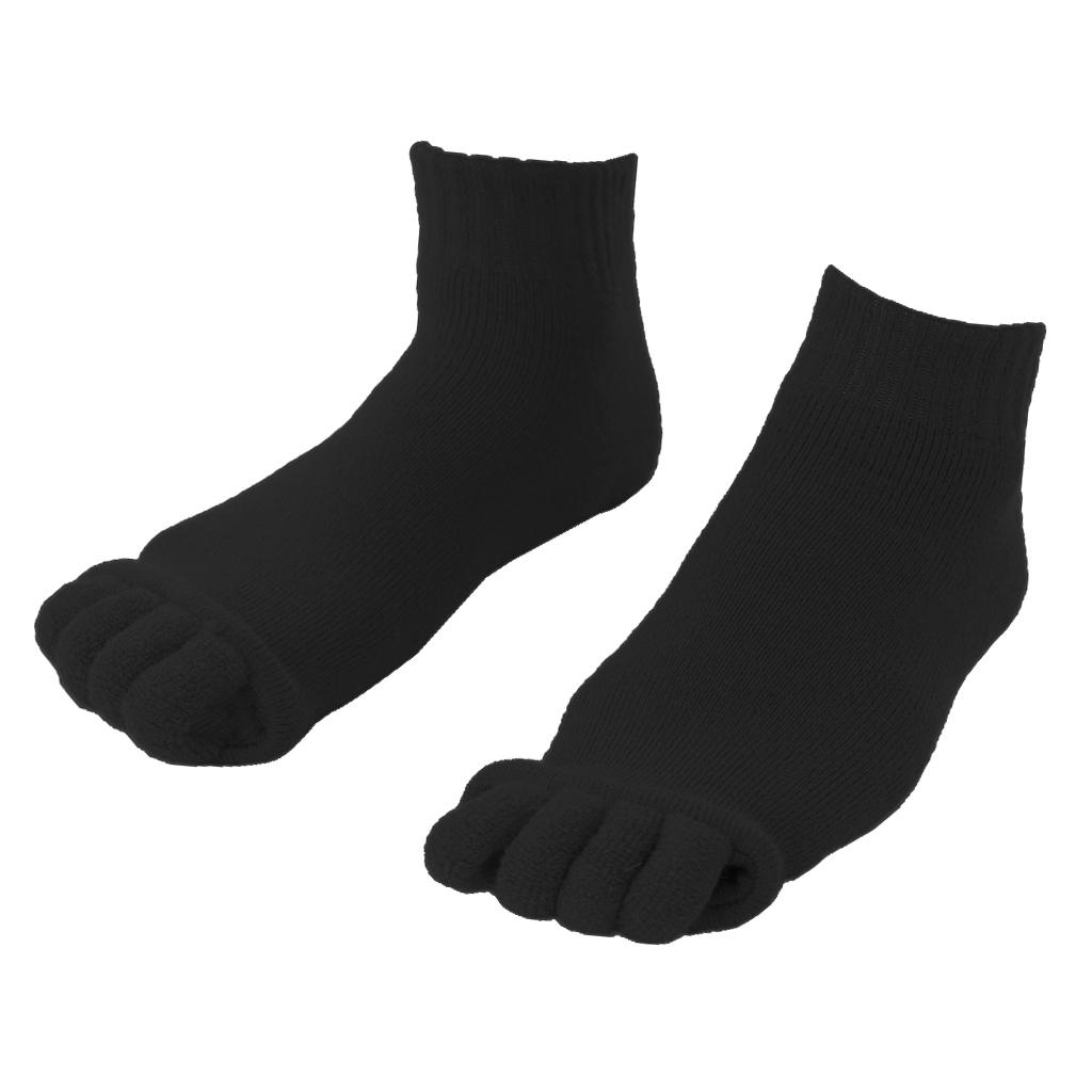 Five Toe Separator Socks Foot Alignment Socks Foot Massage Socks  Black
