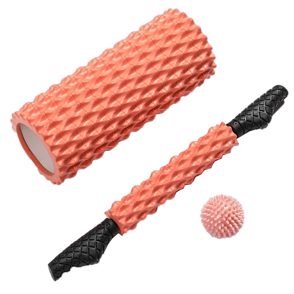 Foam Shaft Muscle Relaxation Mace Stick Fitness Thin Calf Massager Orange