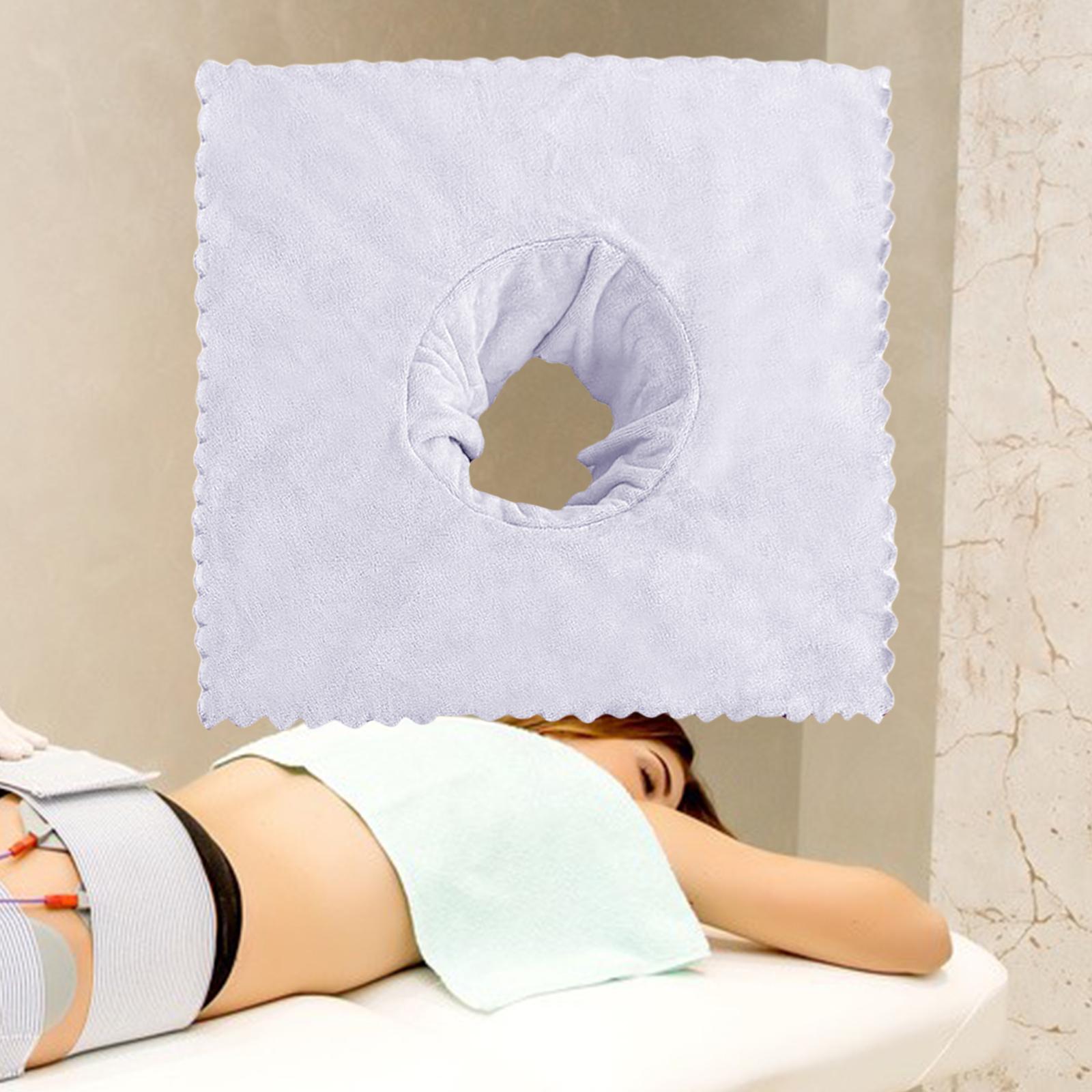 Massage Table Sheet Covers with Face Breath Hole 40x40cm SPA White