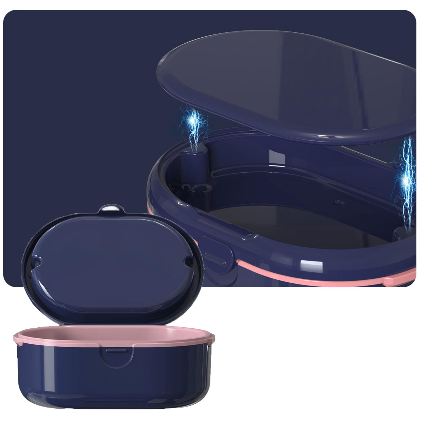 Denture Case with Strainer Basket for Artificial Teeth Night Guard Travel