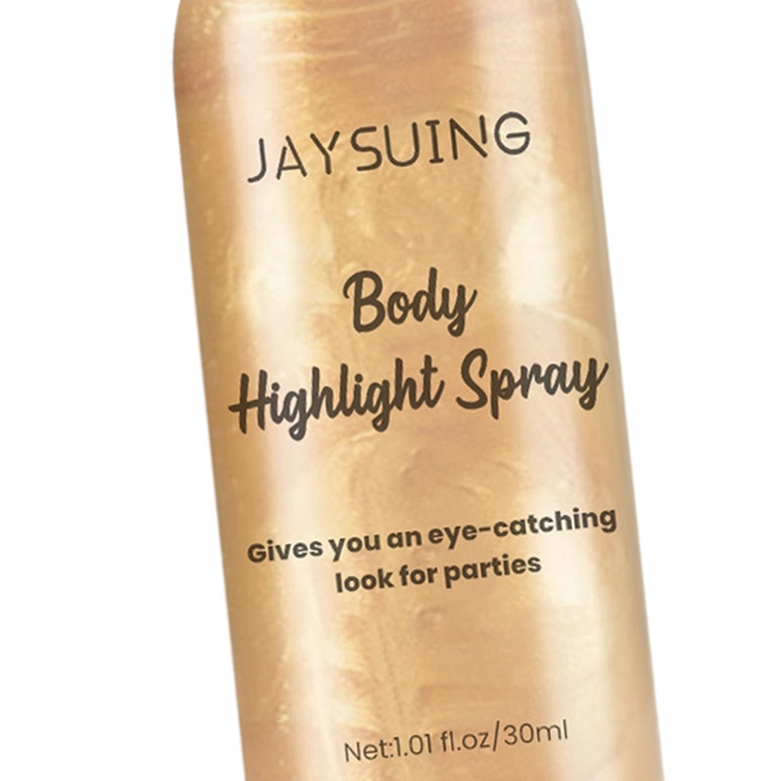 Body Glitter Spray 30ml Highlighter for Prom Dresses Evening Party Nightclub gold