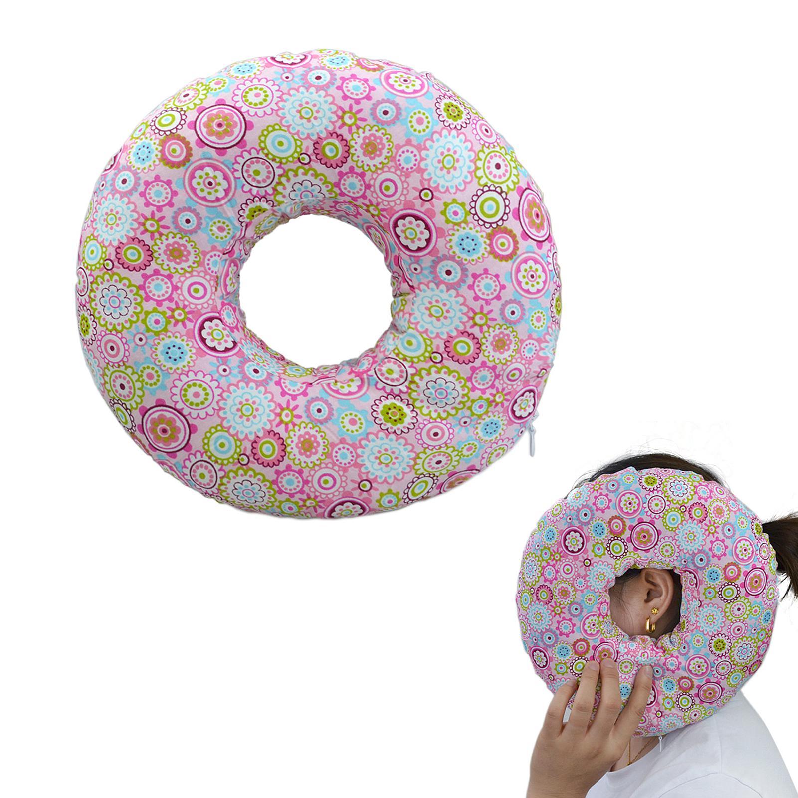 Ear Pillows Cotton and Polyester Ergonomic with Zipper Removable Donut Pillow