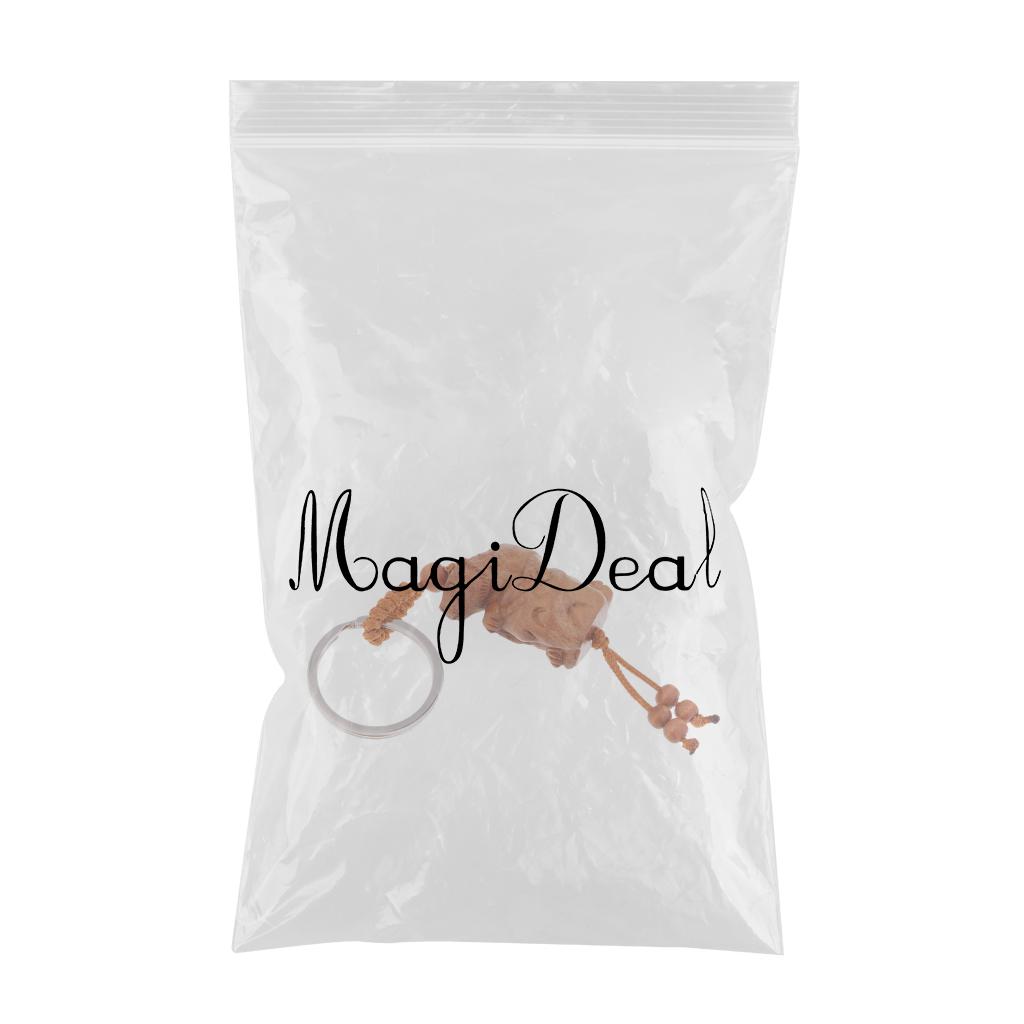 Chinese Solid Mahogany Carving Car/Bag/Purse Key Ring Pendant Keychain 9