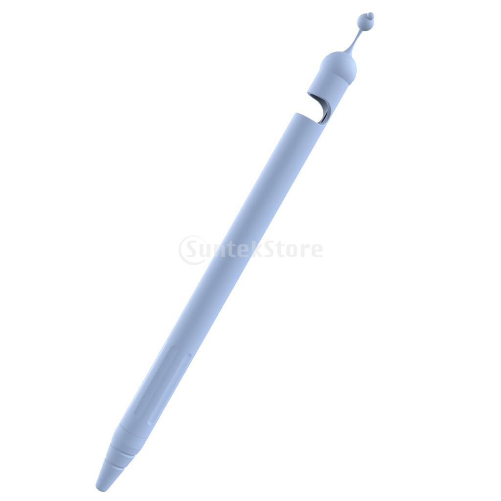 Silicone Case Cradle Stand Soft Protective Cover For Apple Pencil Sky Blue