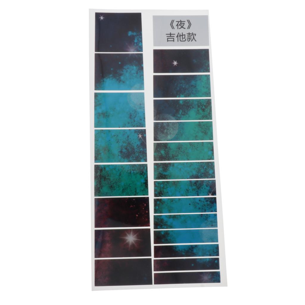 Novelty Guitar Inlay Sticker Fretboard Marker Fret Decal 22x16cm Night