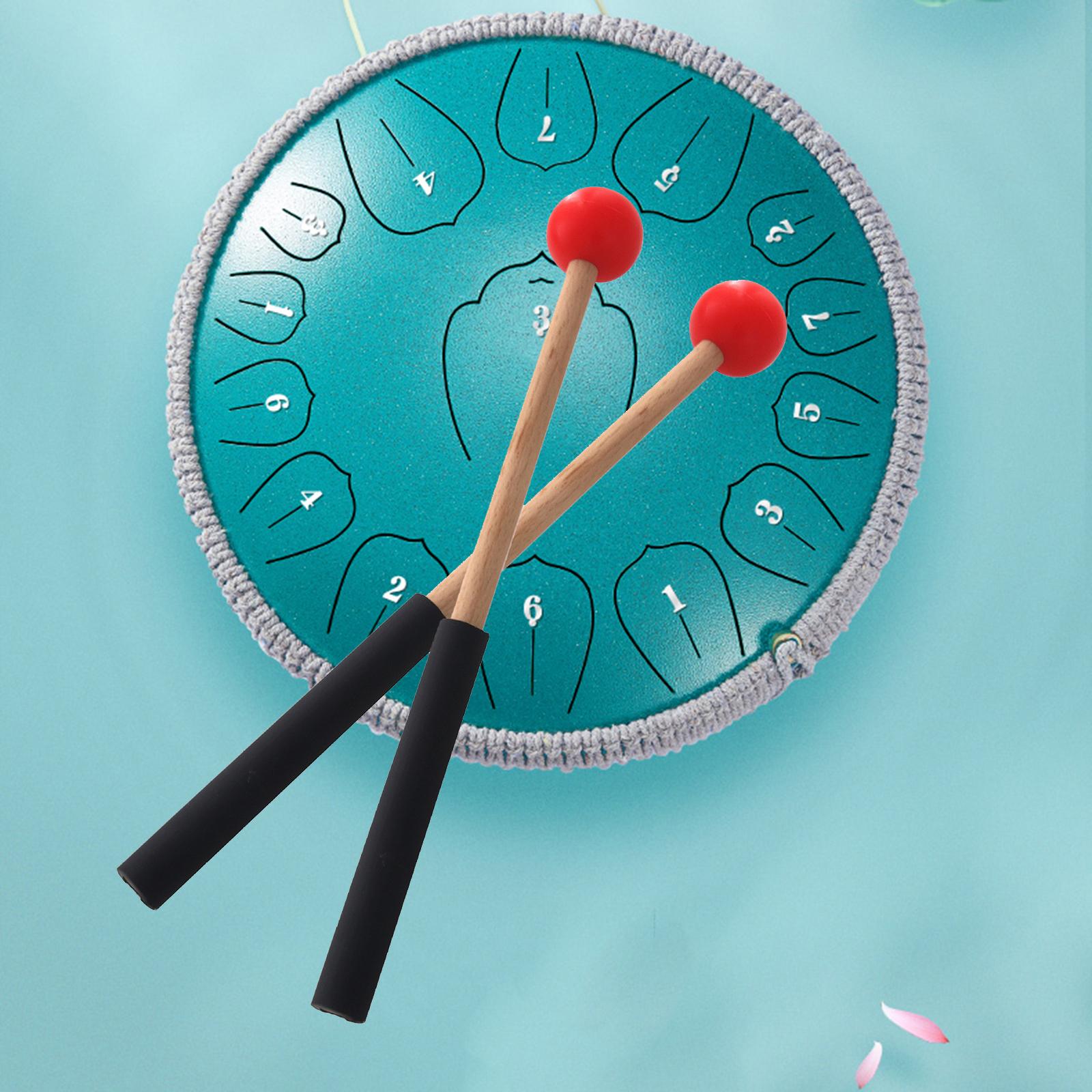 2x Percussion Drumsticks Portable for Marimba Meditation Carillon Xylophone Red