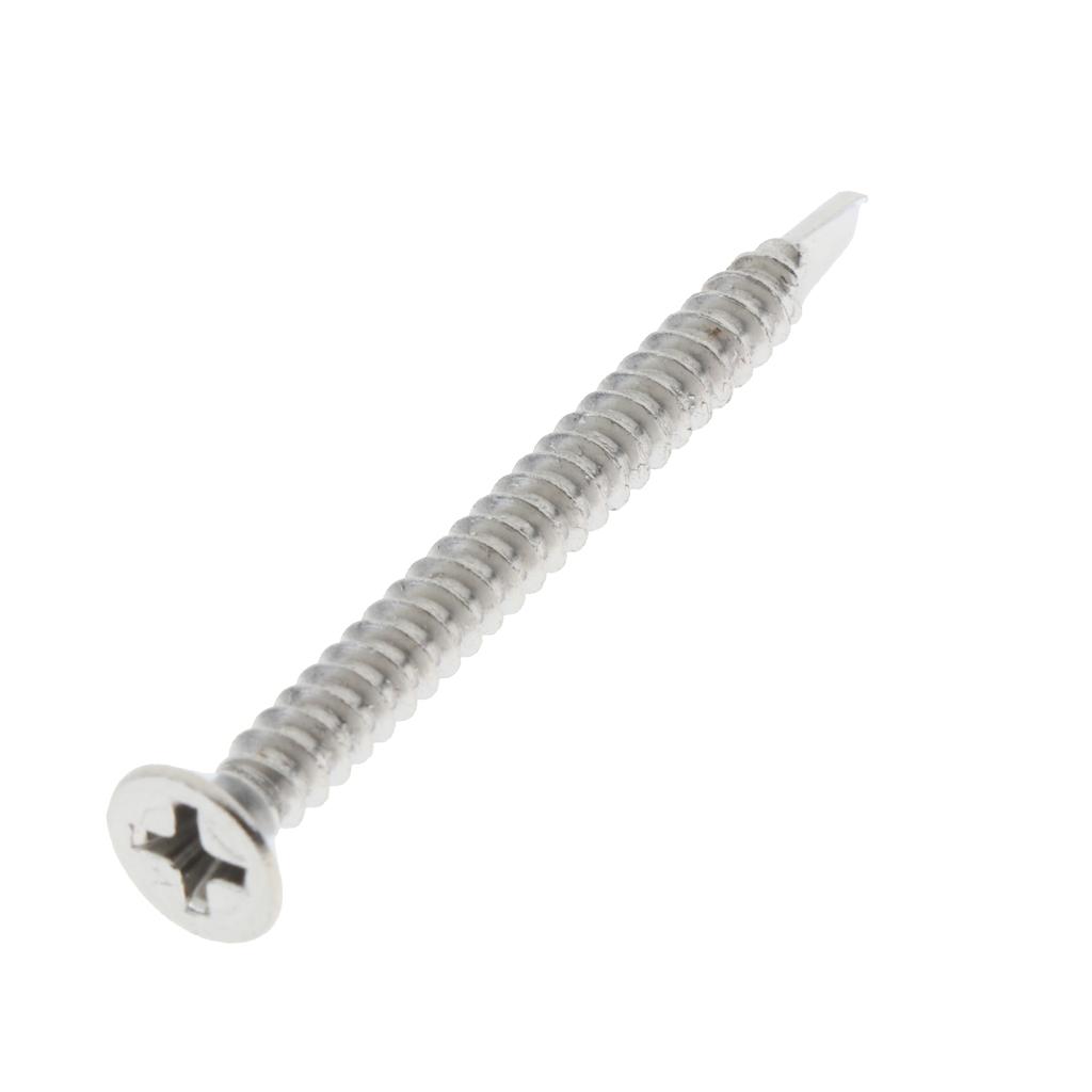 100x M4.2 Countersunk Self Tapping Drilling Philips Drive Fixing Screws 45mm