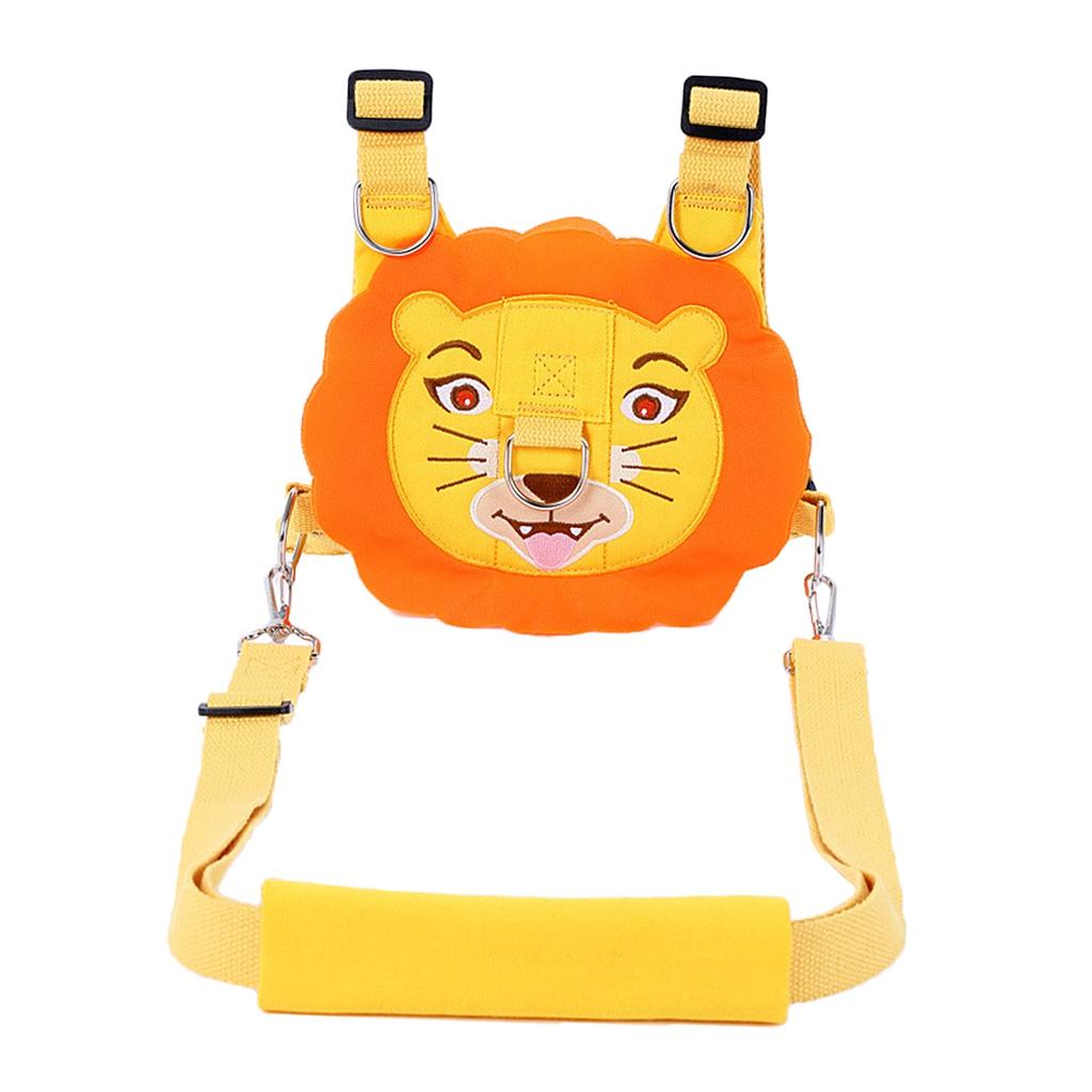 Baby Toddler Anti-Lost Backpack Seat Belt Traction Rope  Orange lion