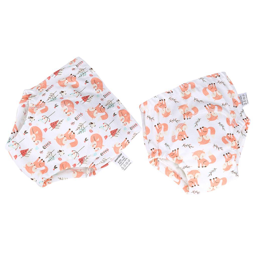 2xBaby Training Pants Diaper Cover Washable Underwear Fox(for 8-11KG)