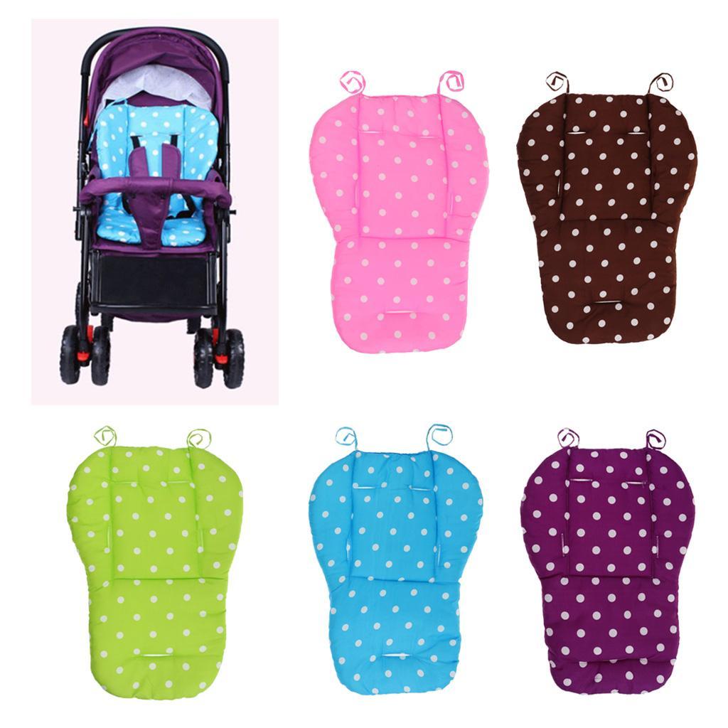 Baby Pushchair Stroller Kids Seat Pad Pram Liner Cushion Mat Pink Dot