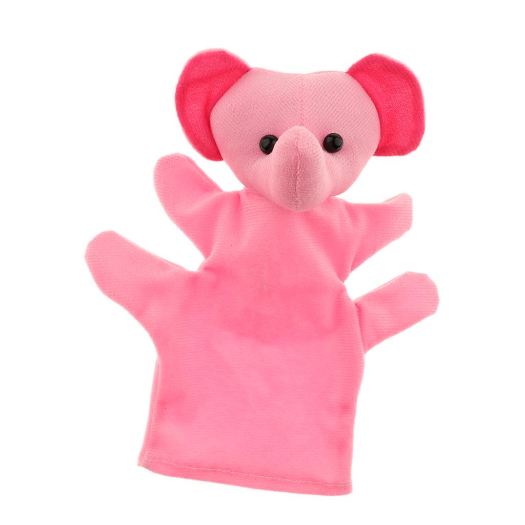 Story Learning Kids Zoo Plush Toy Animal Hand Glove Puppets Elephant