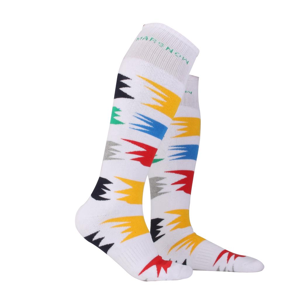 Women's Winter Thermal Ski Snowboard Hiking Towel Socks EU size 35-40 White