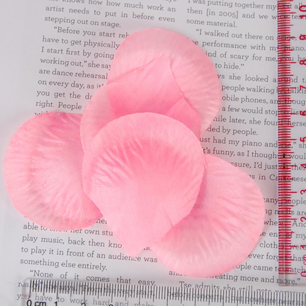 300pcs Silk Rose Petals Wedding Decoration Flowers - Pink