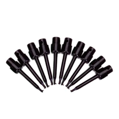 10 x Mini Test Hooks Clips for Tiny Component SMD - Black