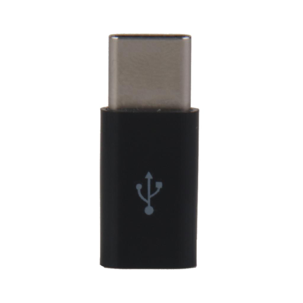 Black USB 3.1 Type C Male to Micro USB Female Data Adapter Converter