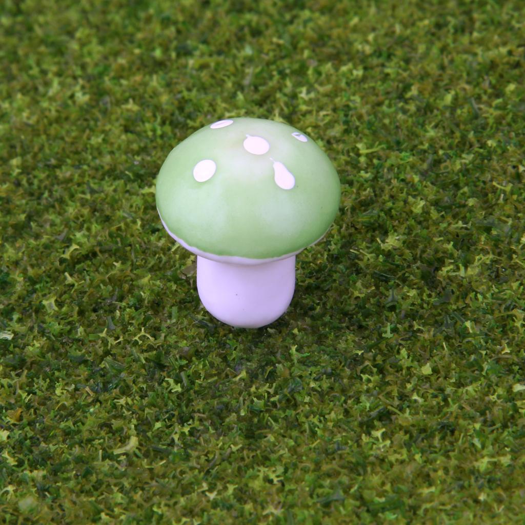 100pcs Miniature Dollhouse Fairy Garden Landscape Foam Mushroom - Green