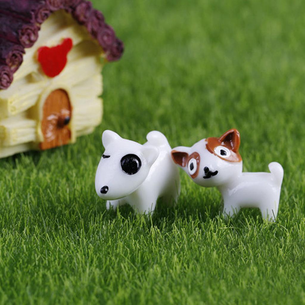 10pcs Miniature Dollhouse Bonsai Fairy Garden Landscape black eye dog Decor