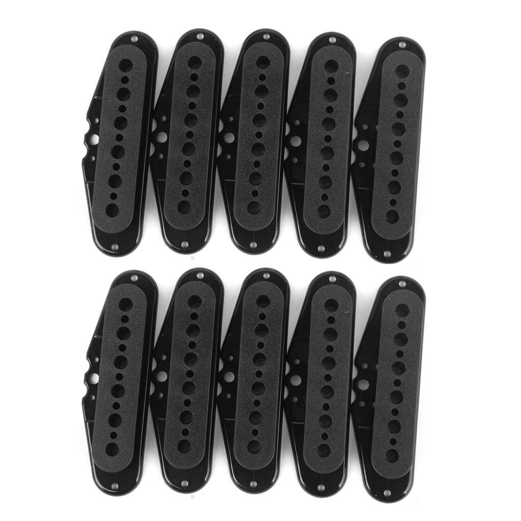 Plastic Guitar Pickup Bobbins 48mm Pole Spacing 10pcs Black