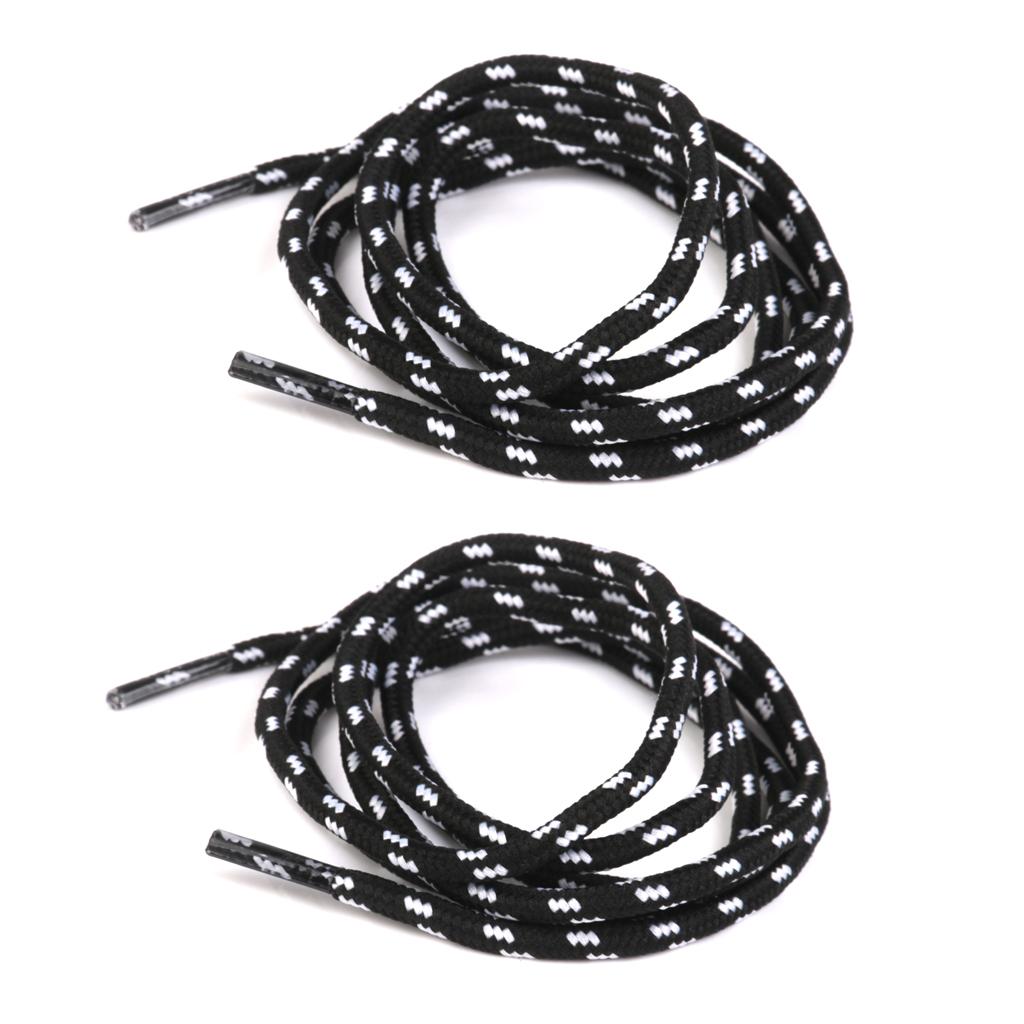 Footful Round Shoe Laces Shoelaces Hiking Sport Sneakers Boots Strings Black