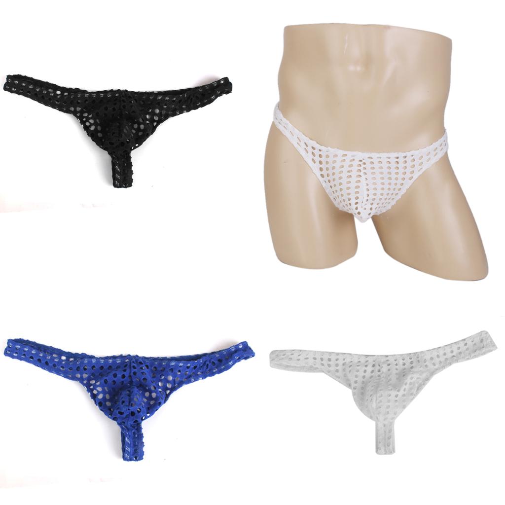 Sexy Round Eye Style Lingerie Underwear Panty Jock Strap Brief Black