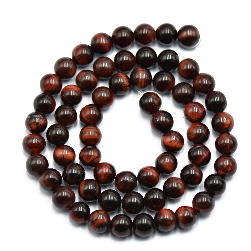6mm Natural Red Tiger Eye Jewelry Making Loose Gemstone Beads Strand 15"