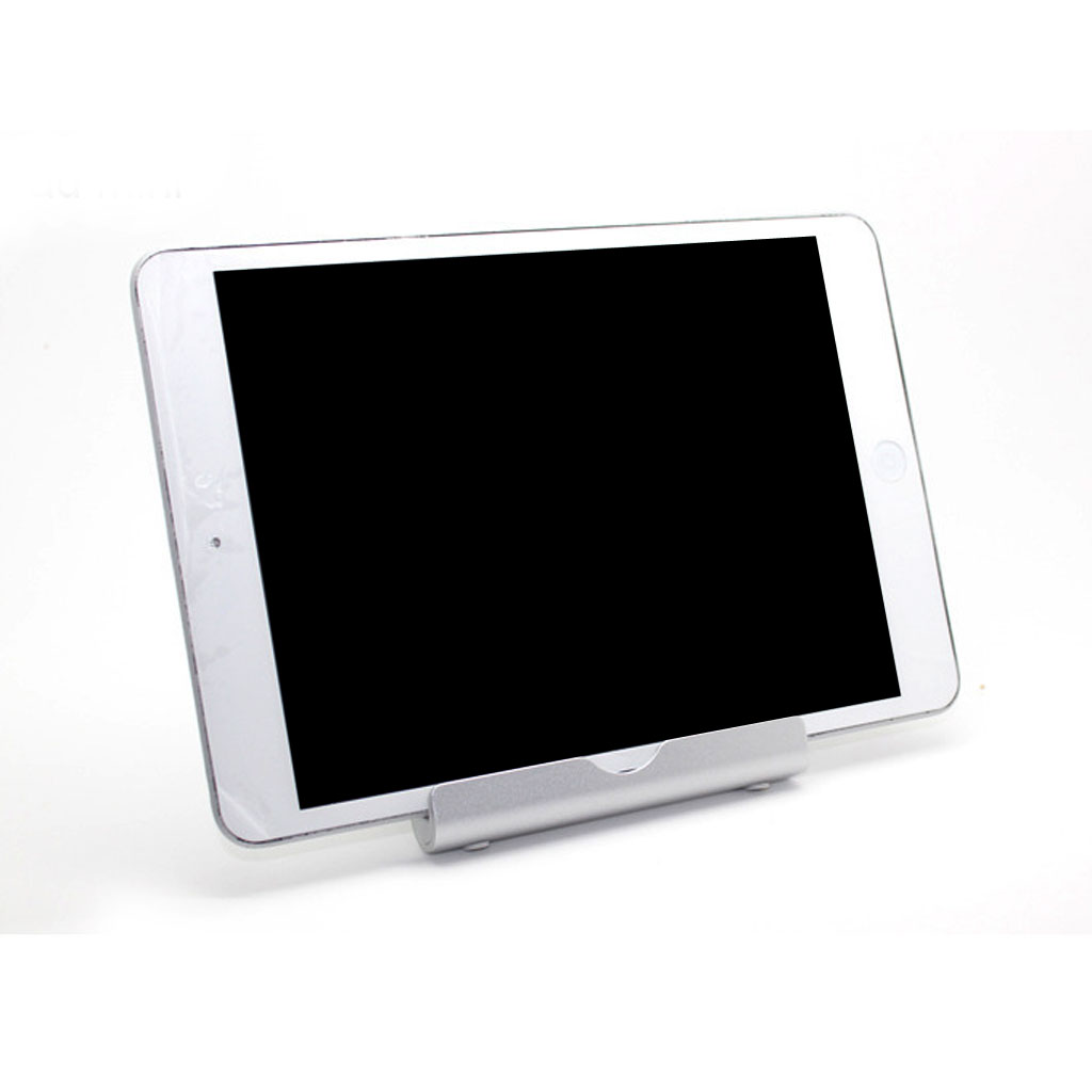 Universal Phone Tablet Aluminum Alloy Desktop Stand Support Holder -Silver