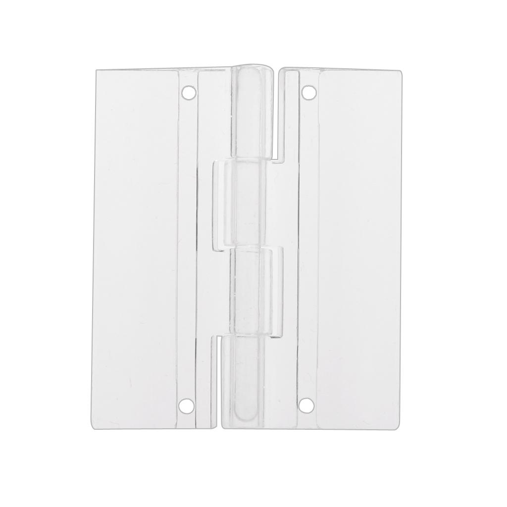 2pcs 45x38mm Clear Acrylic Plastic Folding Door Piano Plexiglass Hinges