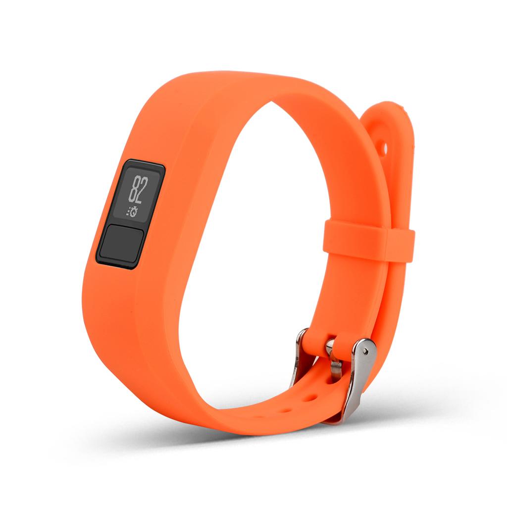 Adjustable Silicone Wrist Watch Band Strap Buckle for Garmin Vivofit3 Orange