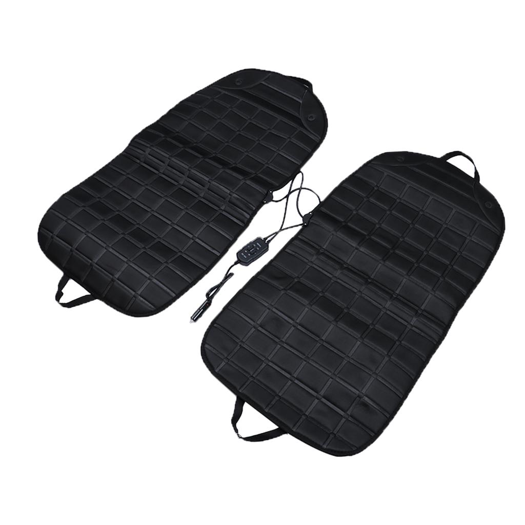 Universal Car Heated Seat Cover Cushion Hot Warmer Heating Pad black