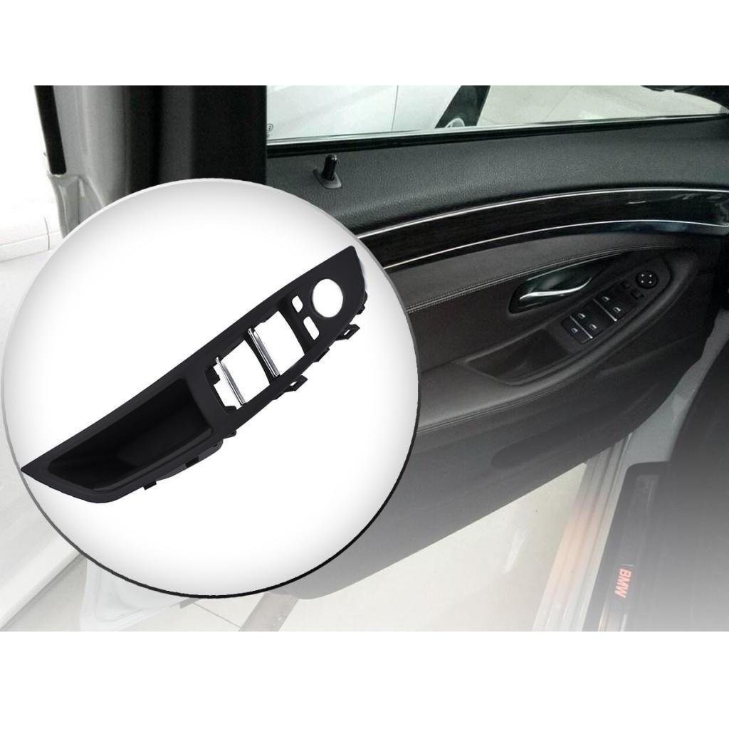 Front Left Door Handle Window Switch Panel Interior Frame for BMW BLACK
