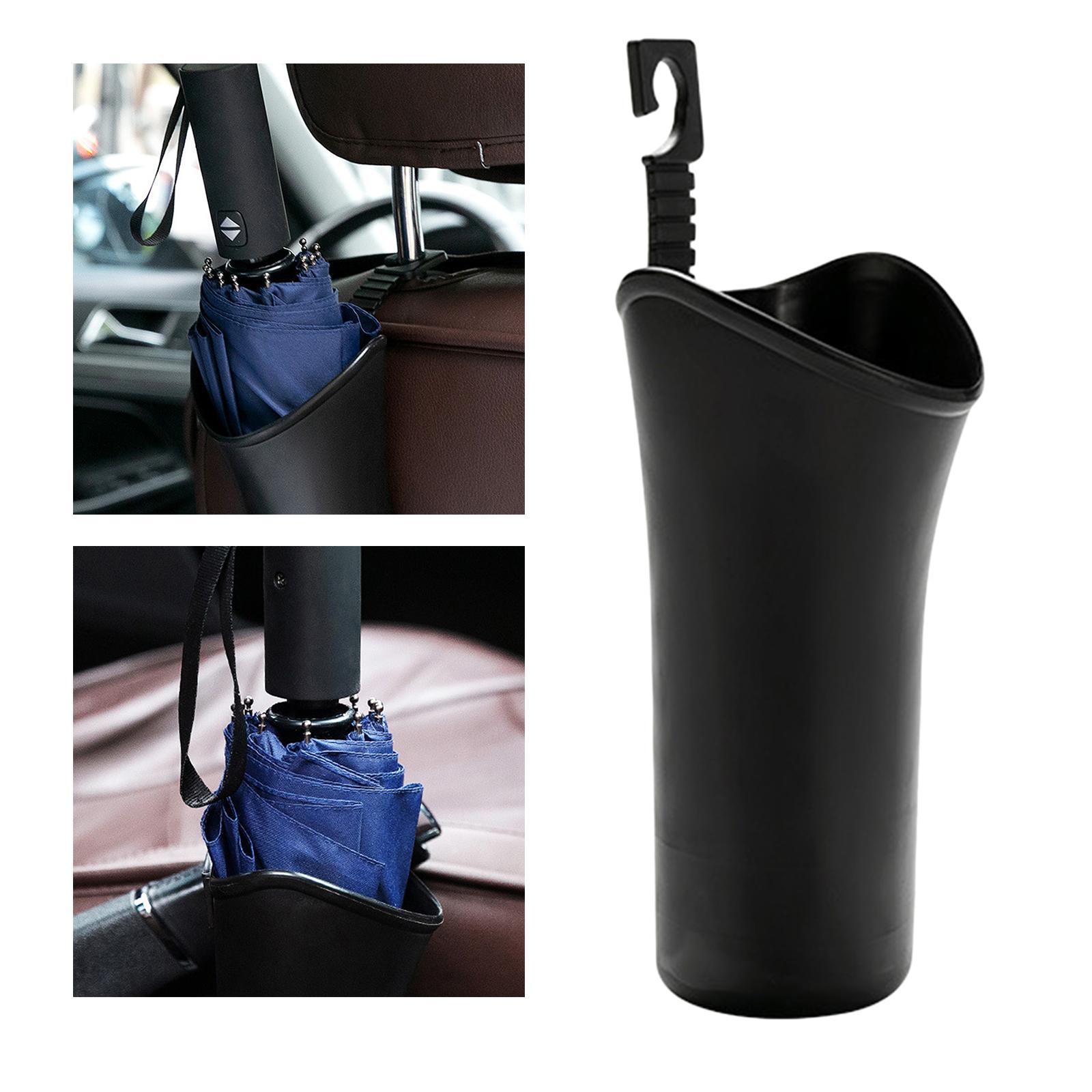 Car Umbrella Holder Bucket Storage Box Garbage Can Hanging Organizer Black