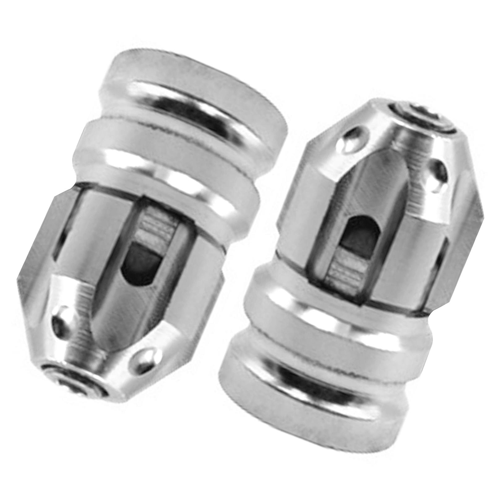 2Pcs Tire Valve Stem Caps Protection Fit for Motorcycles Suvs Mountain Bike Silver