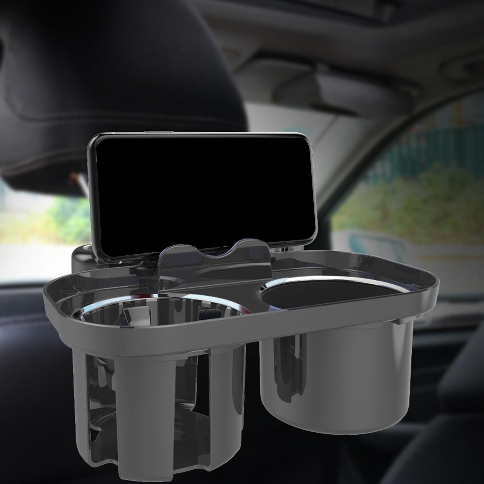 Universal Car Headrest Cup Holder with Phone Mount for Bottle