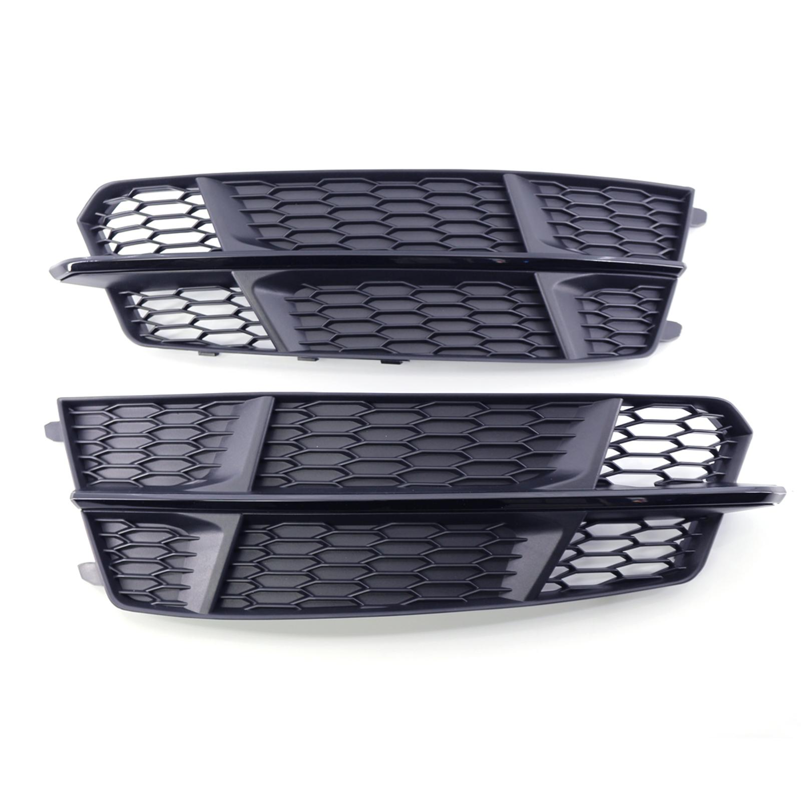 2Pcs Front Bumper Fog Light Grille Replacement for A6 C7