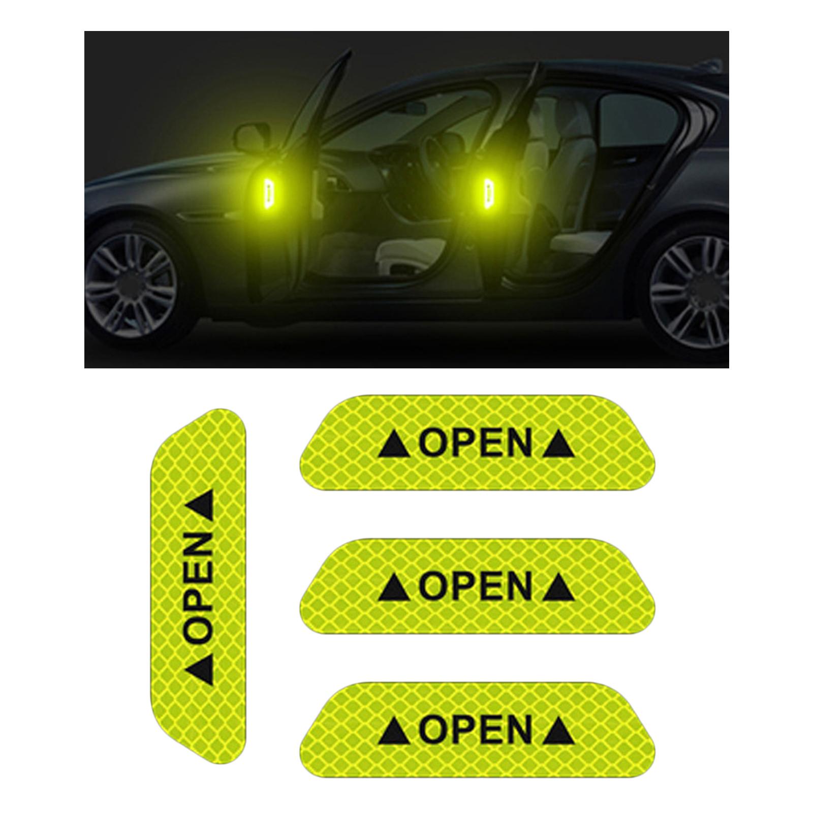 4x Reflective Tape Strong Adhesion for Vehicles Motorcycle Automotive Green