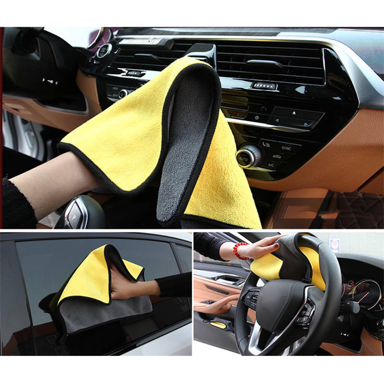 2 Pieces Car Microfiber Cleaning Towel Household Cleaning Car Wash 30cmx30cm