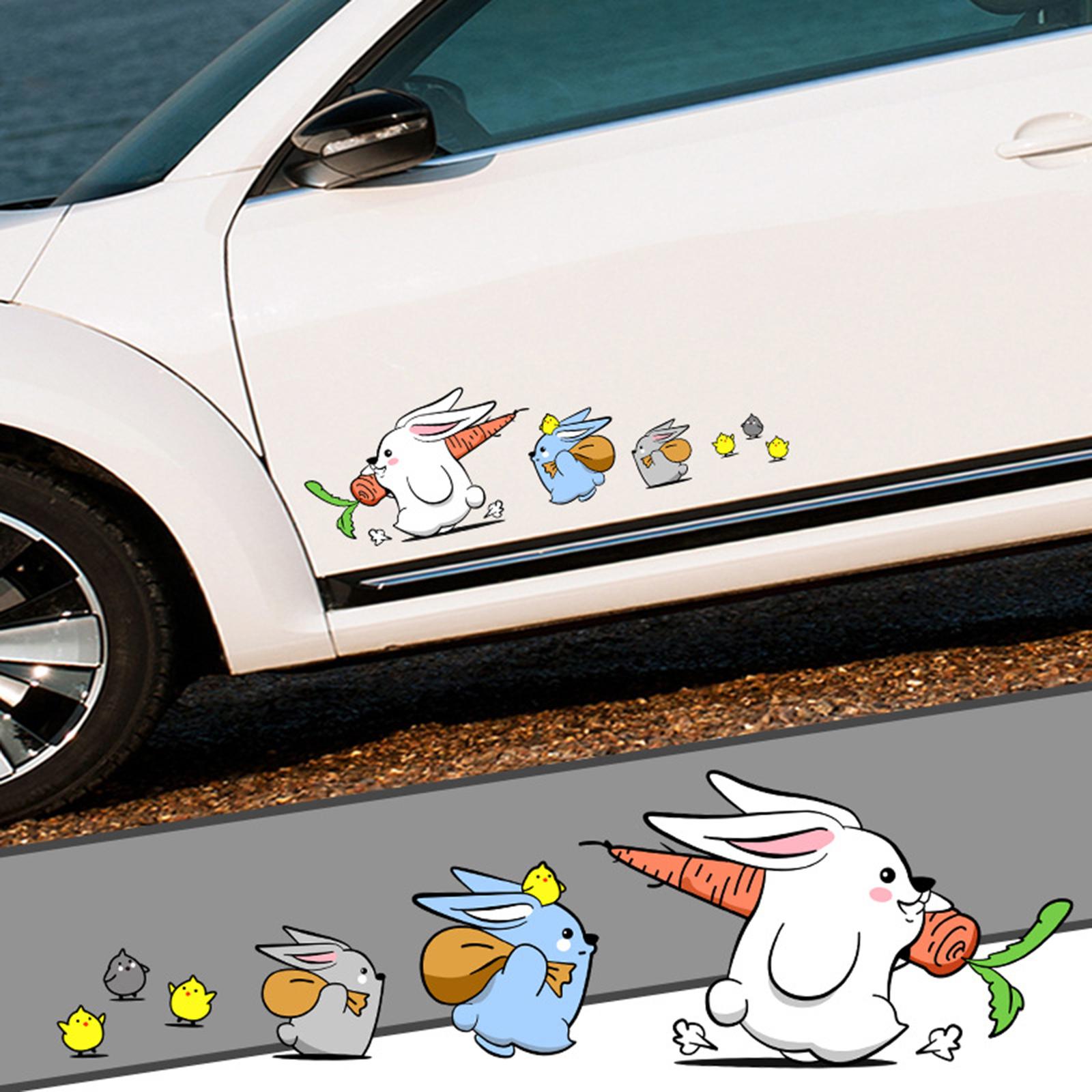 Bunny Car Stickers Car Window Decals Graphic for Cars Windows Vehicles 1 Pair L